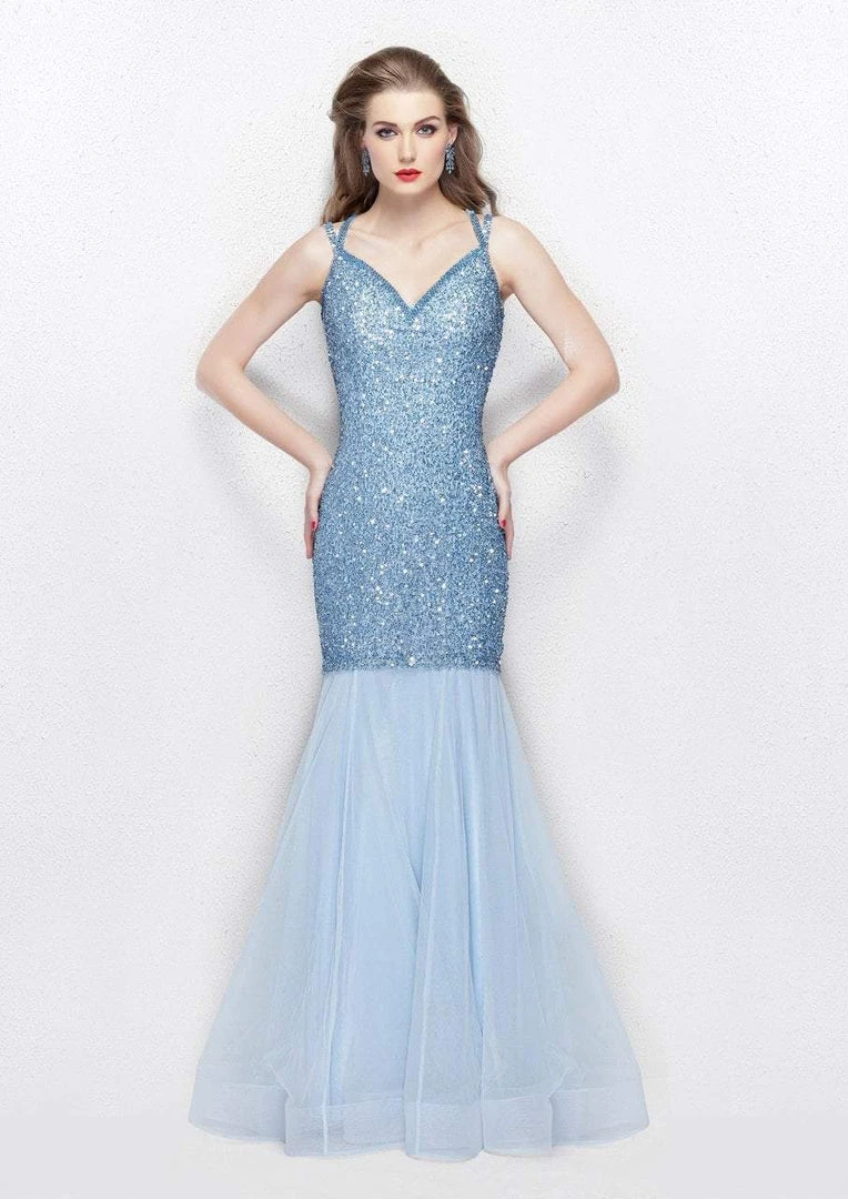 Formal Gowns Primavera Couture - 3039 Sparkling Sequined Sleeveless Mermaid Gown 5 Formal Gowns Primavera Couture - 3039 Sparkling Sequined Sleeveless Mermaid Gown