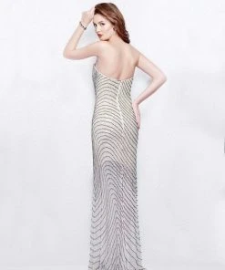 Formal Gowns Primavera Couture - 3045 Strapless Swirl Suffused Evening Gown