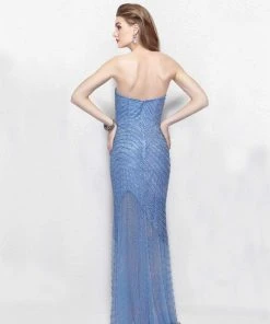 Formal Gowns Primavera Couture - 3045 Strapless Swirl Suffused Evening Gown