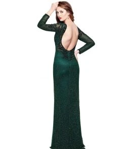 Primavera Couture - 3051 Embellished Low Scoop Back Sheath Gown Formal Gowns 9 Primavera Couture - 3051 Embellished Low Scoop Back Sheath Gown Formal Gowns