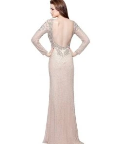 Primavera Couture - 3051 Embellished Low Scoop Back Sheath Gown Formal Gowns 7 Primavera Couture - 3051 Embellished Low Scoop Back Sheath Gown Formal Gowns