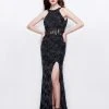 Formal Gowns Primavera Couture - 3062 Sequined Jewel Gown With Slit