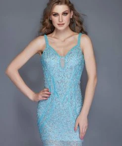 Primavera Couture - 3115 Fully Beaded Plunging Sweetheart Sheath Dress 12 Primavera Couture - 3115 Fully Beaded Plunging Sweetheart Sheath Dress