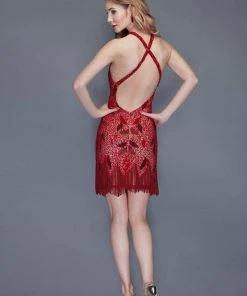 Primavera Couture - 3133 Sequined Halter Neck Fitted Dress Cocktail Dresses 13 Primavera Couture - 3133 Sequined Halter Neck Fitted Dress Cocktail Dresses