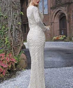 Formal Gowns Primavera Couture - 3180 Sequined Long Sleeves Evening Gown