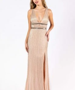 Formal Gowns Primavera Couture - 3225 Fully Sequined Plunging V Neck Gown