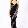 Primavera Couture - 3243 Vibrant Contrast Floral Beaded Gown Formal Gowns