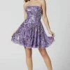 Primavera Couture - 3345 Embellished Strapless A-line Cocktail Dress
