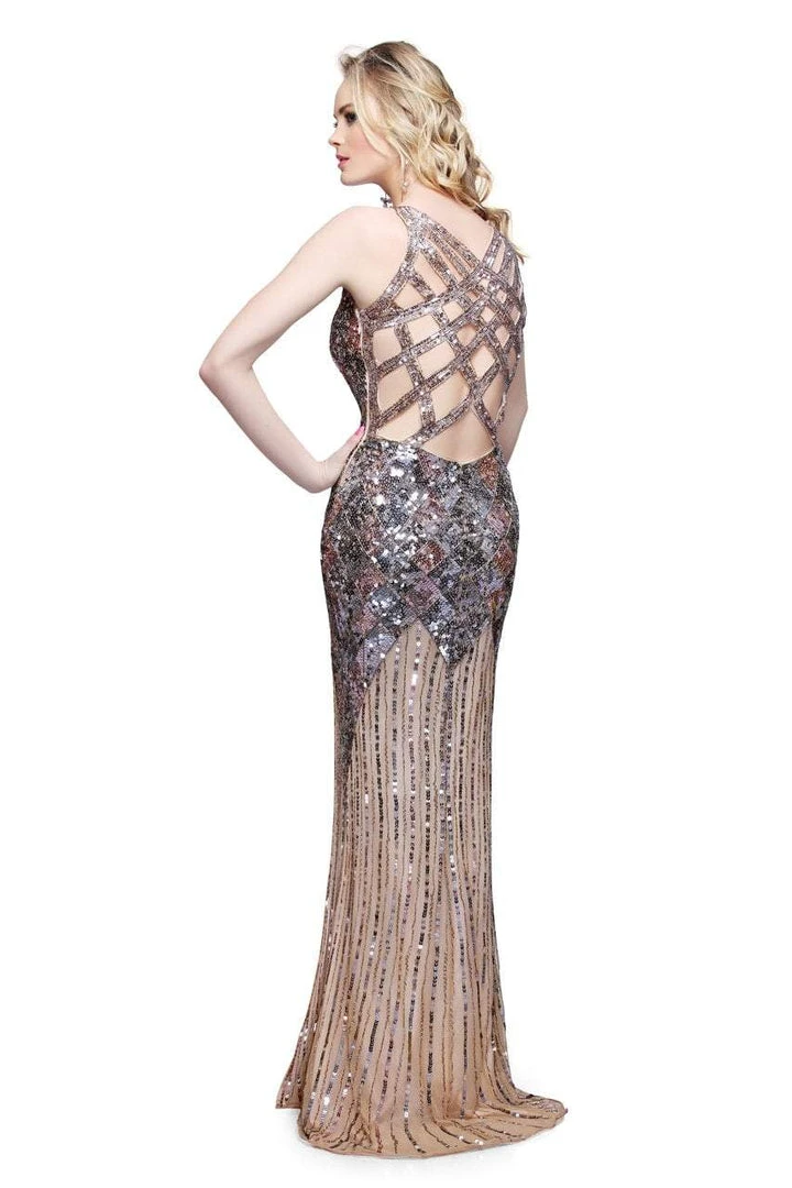 Primavera Couture - 9490 All-Glam Plunging V-Neck Evening Gown 9 Primavera Couture - 9490 All-Glam Plunging V-Neck Evening Gown