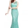 Primavera Couture - 9703 Sequin Studded One-Shoulder Gown