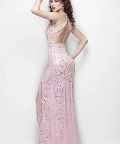 Formal Gowns Primavera Couture - 9873 Stunning Sequin Studded Sheath Gown