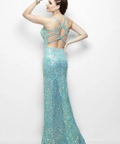Primavera Couture - 9946 Plunging V-Neck Sequined Evening Gown 7 Primavera Couture - 9946 Plunging V-Neck Sequined Evening Gown