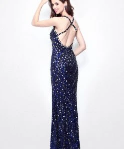 Formal Gowns Primavera Couture - 9976 Glittering Haltered Evening Gown