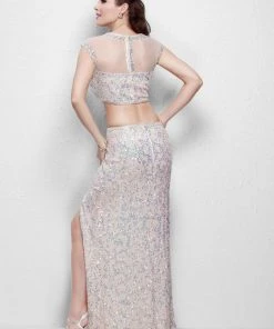 Formal Gowns Primavera Couture - 9997 Sequin Two-Piece Evening Gown