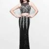 Primavera Couture - Elegant Two-Piece Jewel Illusion Sheath Gown 1859 Formal Gowns