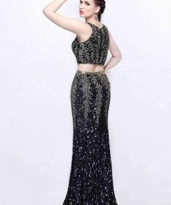 Primavera Couture - Elegant Two-Piece Jewel Illusion Sheath Gown 1859 Formal Gowns 8 Primavera Couture - Elegant Two-Piece Jewel Illusion Sheath Gown 1859 Formal Gowns