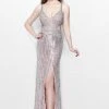 Primavera Couture - Glittering Long V-Neck Dress With Slit 1870 Formal Gowns 2 Primavera Couture - Glittering Long V-Neck Dress With Slit 1870 Formal Gowns
