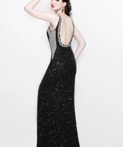Formal Gowns Primavera Couture - Halter Neckline Sequined Evening Gown 1718 10 Formal Gowns Primavera Couture - Halter Neckline Sequined Evening Gown 1718