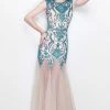 Primavera Couture - Intricately Ornate Cap Sleeve Bateau Tulle Trumpet Gown 1703 2 Primavera Couture - Intricately Ornate Cap Sleeve Bateau Tulle Trumpet Gown 1703