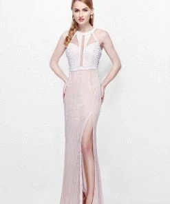 Primavera Couture - Long Fitted Halter Dress 1816