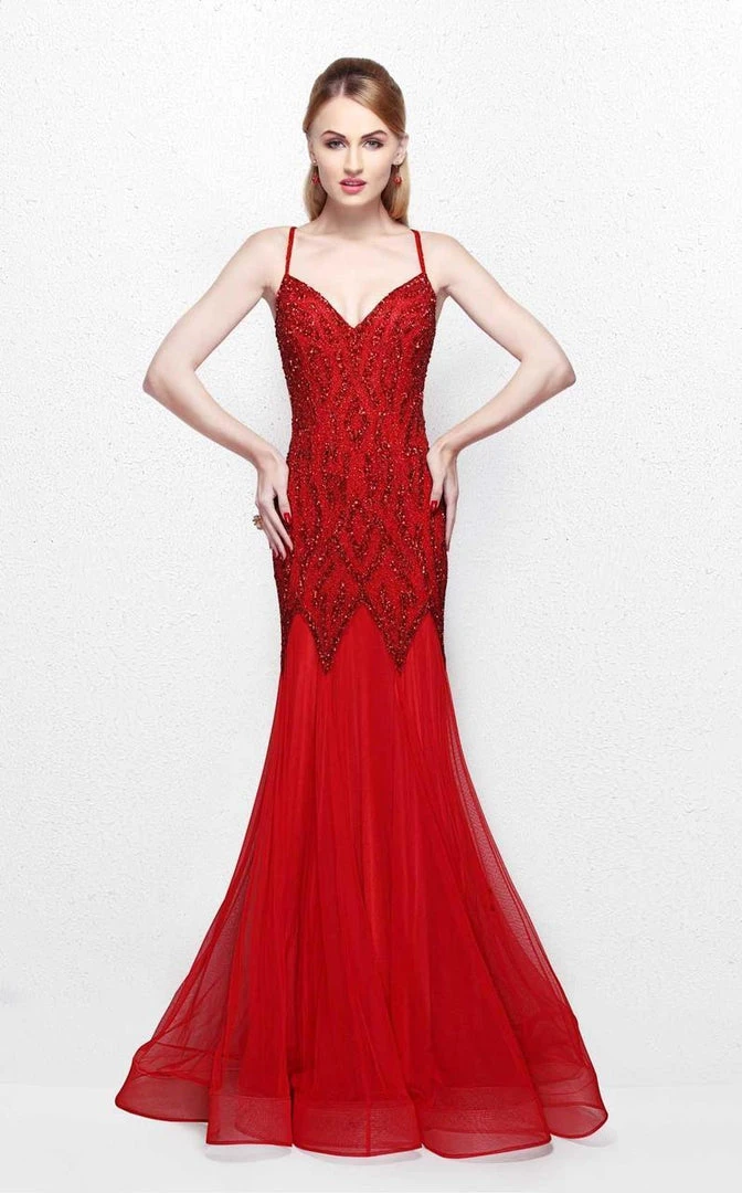 Primavera Couture - Long Sequined Fitted Trumpet Gown 1840 Formal Gowns 6 Primavera Couture - Long Sequined Fitted Trumpet Gown 1840 Formal Gowns