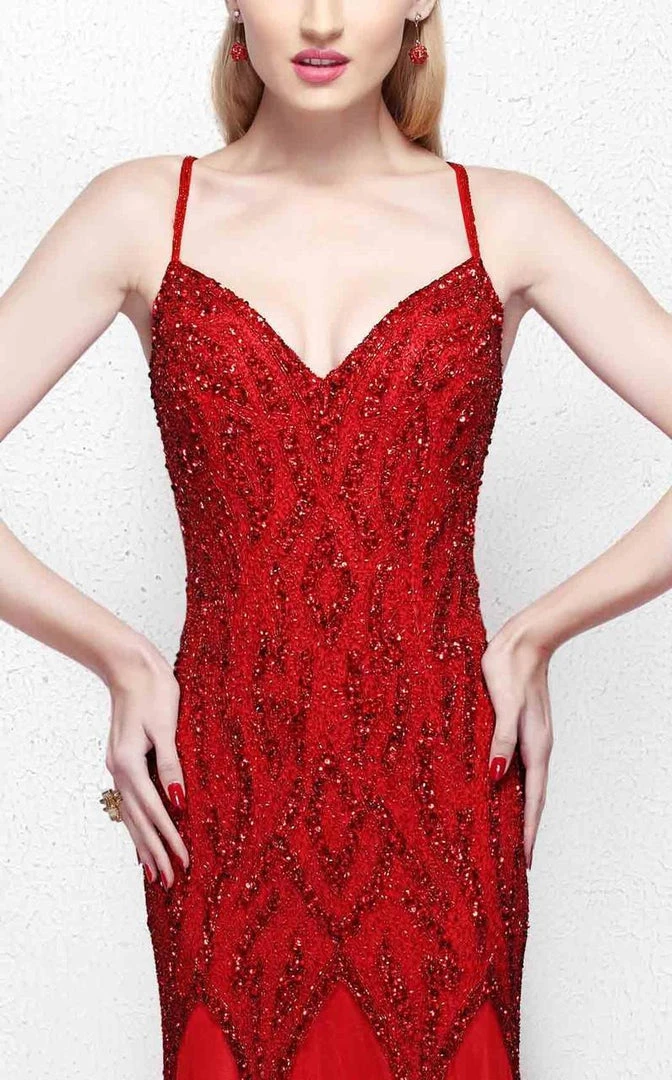Primavera Couture - Long Sequined Fitted Trumpet Gown 1840 Formal Gowns 9 Primavera Couture - Long Sequined Fitted Trumpet Gown 1840 Formal Gowns