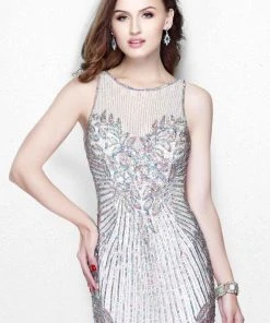 Formal Gowns Primavera Couture - Multi-Color Sequined Sleeveless Long Dress 1872