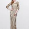Primavera Couture - Quarter Sleeves Glittering Long Dress 1757 Formal Gowns