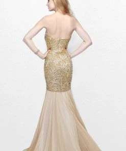 Formal Gowns Primavera Couture - Radiant Ornate Strapless Sweetheart Trumpet Gown 1825