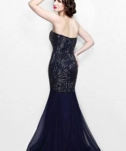 Formal Gowns Primavera Couture - Radiant Ornate Strapless Sweetheart Trumpet Gown 1825