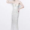 Primavera Couture - Sequined Sweetheart Long Sheath Gown 1527