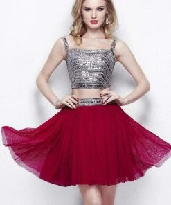 Cocktail Dresses Primavera Couture - Sequined Two-Piece Party Dress 1319 1 - 1 Pc Fuchsia In Size 0 Available 7 Cocktail Dresses Primavera Couture - Sequined Two-Piece Party Dress 1319 1 - 1 Pc Fuchsia In Size 0 Available