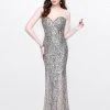 Primavera Couture - Statuesque Sequined Strapless Sweetheart Sheath Gown 1838