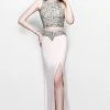 Primavera Couture - Two Piece Halter Long Gown With A Slit 1822