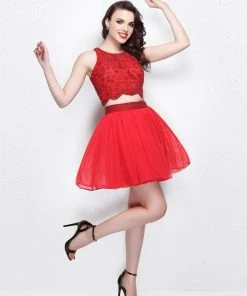 Cocktail Dresses Primavera Couture - Two Piece Sequined Cropped Top And A Line Mini Skirt Cocktail Dress 1615 8 Cocktail Dresses Primavera Couture - Two Piece Sequined Cropped Top And A Line Mini Skirt Cocktail Dress 1615