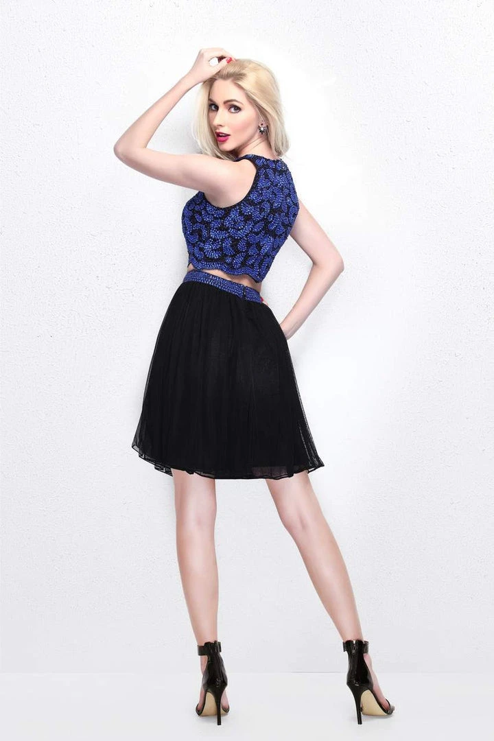 Cocktail Dresses Primavera Couture - Two Piece Sequined Cropped Top And A Line Mini Skirt Cocktail Dress 1615 4 Cocktail Dresses Primavera Couture - Two Piece Sequined Cropped Top And A Line Mini Skirt Cocktail Dress 1615