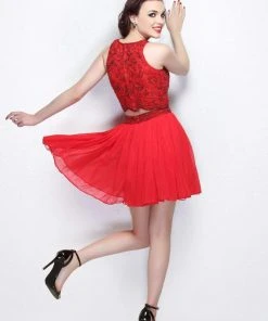 Cocktail Dresses Primavera Couture - Two Piece Sequined Cropped Top And A Line Mini Skirt Cocktail Dress 1615 9 Cocktail Dresses Primavera Couture - Two Piece Sequined Cropped Top And A Line Mini Skirt Cocktail Dress 1615