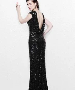Formal Gowns Primavera Couture - Ultra Sparkling Plunging Back Long Sequin Sheath Dress 1256 15 Formal Gowns Primavera Couture - Ultra Sparkling Plunging Back Long Sequin Sheath Dress 1256