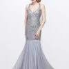 Primavera Couture - V-Neck Sequined Mermaid Gown 1806 Formal Gowns