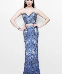 Formal Gowns Primavera Couture - Vibrant Two-Piece Strapless Sweetheart Sheath Gown 1884 12 Formal Gowns Primavera Couture - Vibrant Two-Piece Strapless Sweetheart Sheath Gown 1884