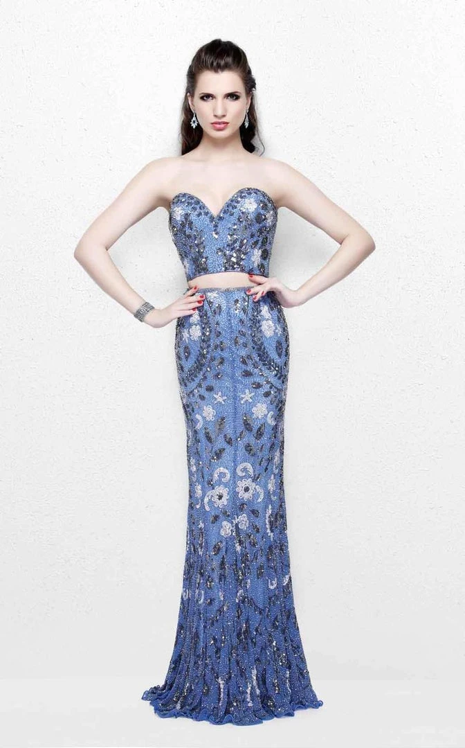 Formal Gowns Primavera Couture - Vibrant Two-Piece Strapless Sweetheart Sheath Gown 1884 7 Formal Gowns Primavera Couture - Vibrant Two-Piece Strapless Sweetheart Sheath Gown 1884
