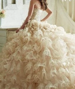 Plus Size Dresses Quinceanera Collection - 26816 Beaded Strapless Tulle Ballgown