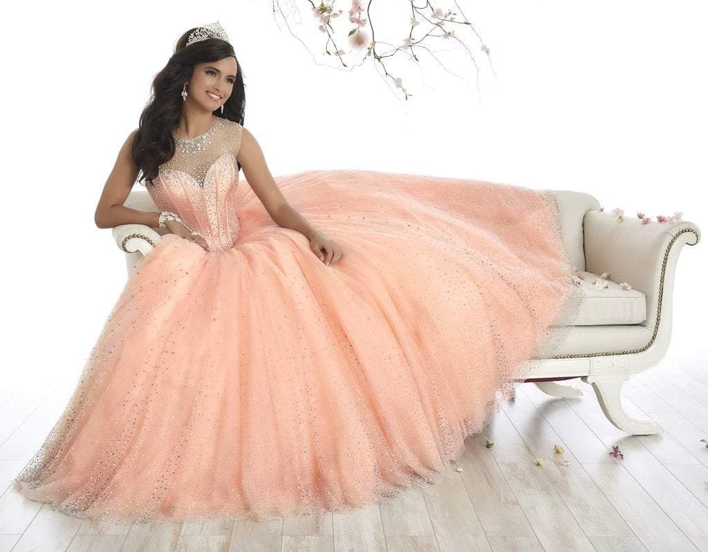 Quinceanera Collection - 26866 Sparkly Illusion Lace Up Back Ballgown Plus Size Dresses 3 Quinceanera Collection - 26866 Sparkly Illusion Lace Up Back Ballgown Plus Size Dresses