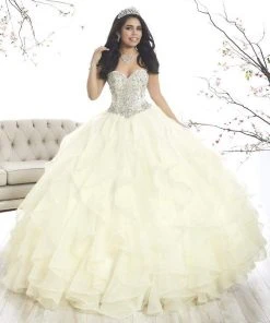 Quinceanera Collection - 26870 Crystal Sweetheart Corset Ballgown Plus Size Dresses