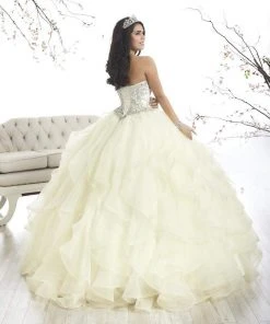 Quinceanera Collection - 26870 Crystal Sweetheart Corset Ballgown Plus Size Dresses