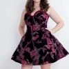 Rachel Allan - 4800 Strapless Sweetheart Burnout Velvet A-line Dress 2 Rachel Allan - 4800 Strapless Sweetheart Burnout Velvet A-line Dress