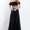 Rachel Allan - 6010 Two-Piece Off Shoulder Floral Chiffon Dress Formal Gowns