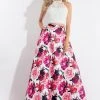 Formal Gowns Rachel Allan - 6017 Two Piece Halter Floral Dress