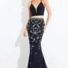 Formal Gowns Rachel Allan - 6042 Floral Beaded Trumpet Dress