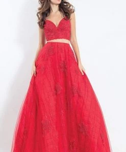 Rachel Allan - 6049 Two Piece Lace Tulle Ballgown Formal Gowns